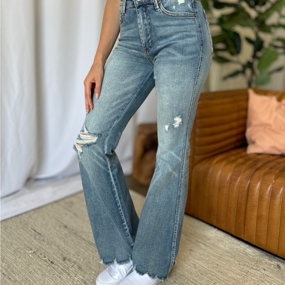 Judy Blue Full Size Medium Rise Tummy Control Destroy Flare ON SALE* - Picture 13 of 16